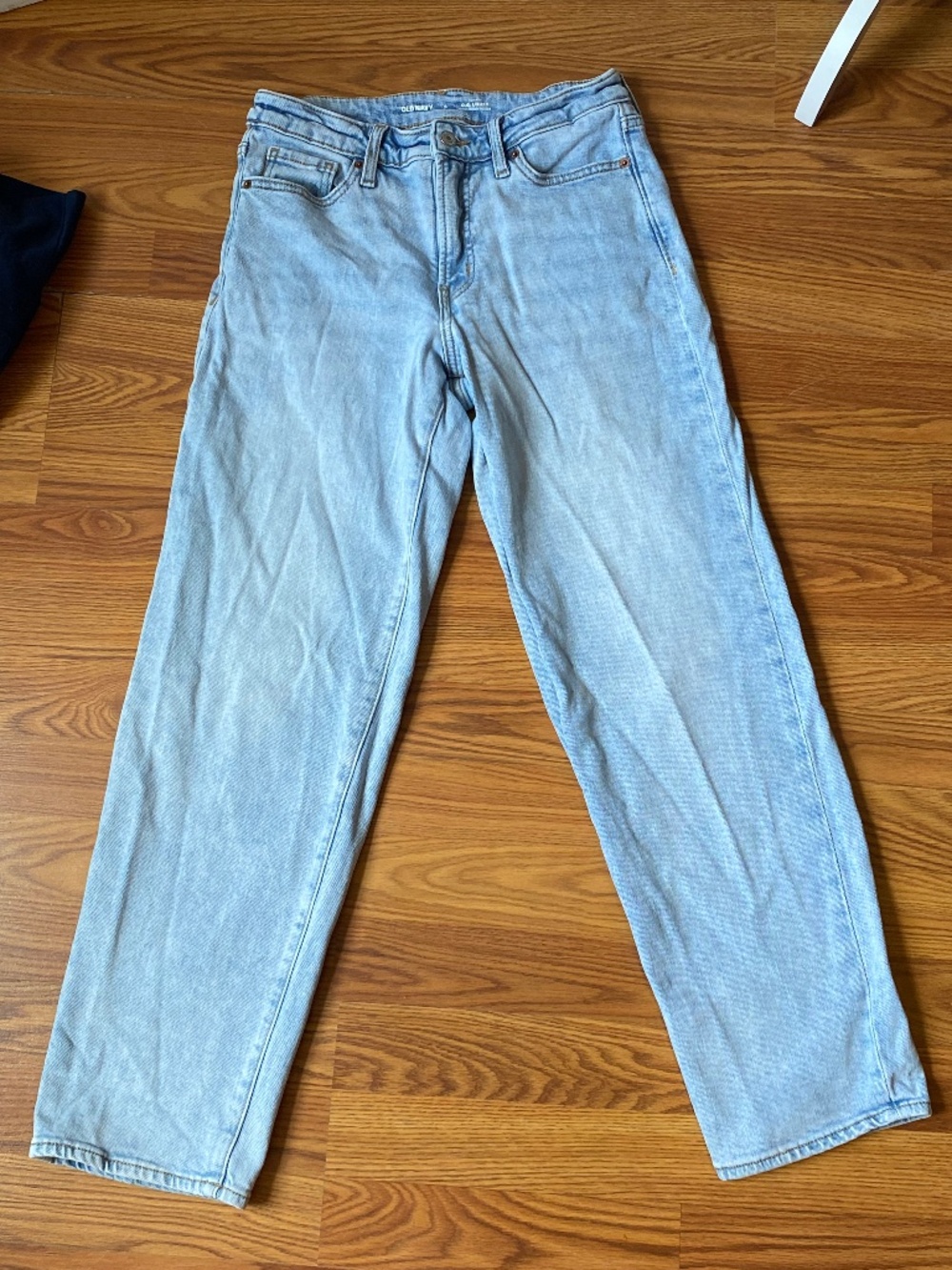 OG loose light wash straight jeans
